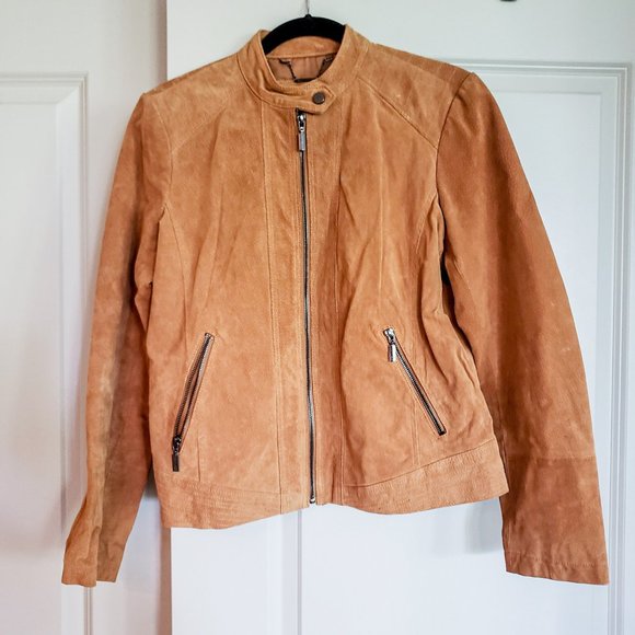 Suede Leather Jacket - Worn Once - Picture 1 of 2